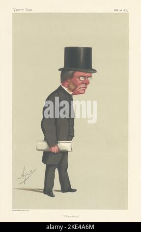 VANITY FAIR SPIA CARTONE animato Dr Lyon Playfair 'chimica' accademici. Di Ape 1875 Foto Stock