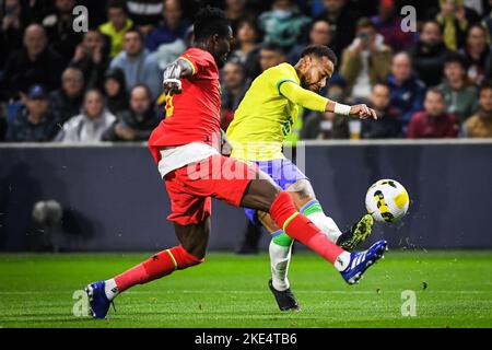 NEYMAR JR del Brasile durante la partita di calcio internazionale amichevole tra il Brasile e il Ghana il 23 settembre 2022 all'Oceane Stadium di le Havre, Francia - Foto Matthieu Mirville / DPPI Foto Stock