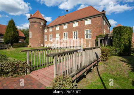 Deutschland, Velen, Bocholter AA, Naturpark Hohe Mark Westmuensterland, Muensterland, Westfalen, Nordrhein-Westfalen, NRW, Velen-Ramsdorf, Burg Ramsdo Foto Stock