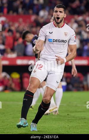 Siviglia, Spagna. 09th Nov 2022. Rafa Mir (12) del Sevilla FC visto durante la partita di LaLiga Santander tra Sevilla FC e Real Sociedad all'Estadio Ramon Sanchez Pizjuan di Siviglia. (Photo Credit: Gonzales Photo/Alamy Live News Foto Stock