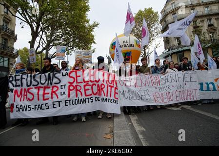 à mobilier pour les salaires en Paris, la cgt n'a pas réussie à mobilizer en nombre les différentes succursali professionnelle Foto Stock