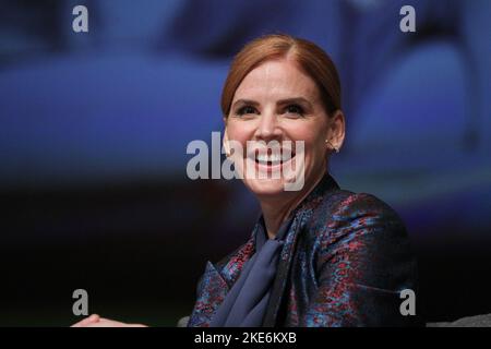 L'attrice STATUNITENSE SARAH RAFFERTY partecipa alla seconda edizione del concorso "Change Makers – Fashion: The Road Ahead for Vogue Greece" presso la sala concerti di Atene. Foto Stock