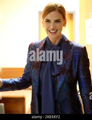 L'attrice STATUNITENSE SARAH RAFFERTY partecipa alla seconda edizione del concorso "Change Makers – Fashion: The Road Ahead for Vogue Greece" presso la sala concerti di Atene. Foto Stock