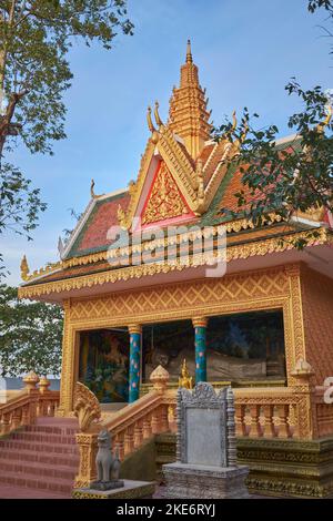 Treuy Koh Pagoda Kampot Cambogia Foto Stock