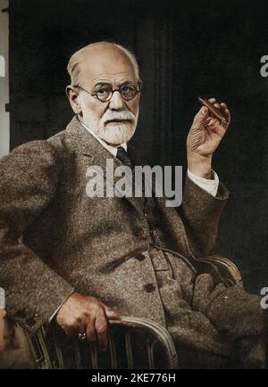 Ritratto di Sigmund Freud di Max Halberstadt, circa 1921 Foto Stock