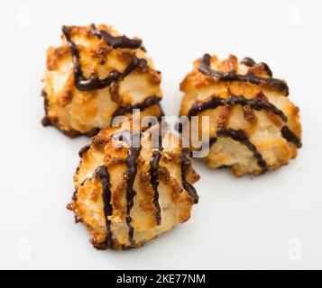 Primo piano di palline di cocco in cioccolato Foto Stock