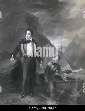 George Gordon Byron, 6th barone Byron (1788 – 1824), Lord Byron, poeta inglese Foto Stock