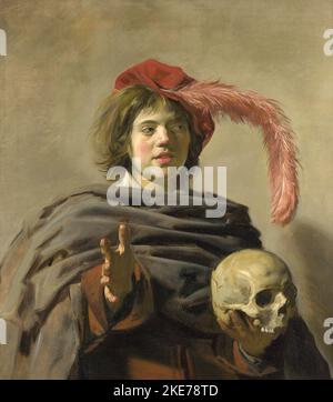 Giovane uomo con cranio, 1626–1628, Pittura di Frans Hals Foto Stock