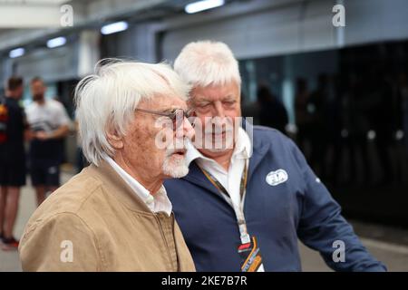 São PAULO, SP - 10.11.2022: 2022 SAN PAOLO FORMULA 1 GRAN PREMIO - Bernie Ecclestone durante il Gran Premio di Formula 1 di São Paulo 2022 tenutosi al circuito Interlagos di São Paulo, SP. (Foto: Cristiano Andujar/Fotoarena) Foto Stock