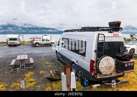 Airstream Interstate 24X 4WD campervan; Forest River RV Site; Seward; Alaska; USA Foto Stock