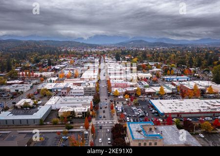 Centro storico di Grants Pass, Oregon. Foto Stock