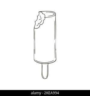 Elemento grafico monocromatico per il tuo progetto. Illustrazione in stile disegno a mano. Papsiclo multicolore. Icona, puntina Illustrazione Vettoriale