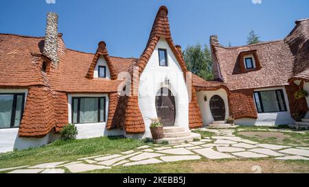 Argilla Castello della Valle di Fairies, Sibiu. Romania. Foto Stock