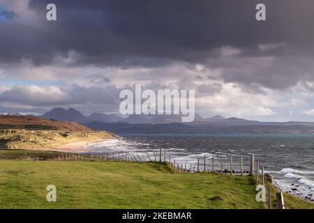 Big Sand Beach vicino a Gairloch a Wester Ross sulla costa atlantica della Scozia Foto Stock