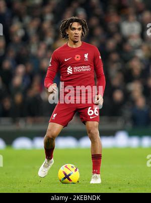 Foto del file datata 06-11-2022 di Trent Alexander-Arnold. Il manager di Liverpool Jurgen Klopp crede che Trent Alexander-Arnold non abbia avuto dubbi circa la sua inclusione nella Coppa del mondo e ammette che la parte posteriore destra sarebbe stata delusa se non avesse fatto la squadra dell'Inghilterra. Data di emissione: Venerdì 11 novembre 2022. Foto Stock