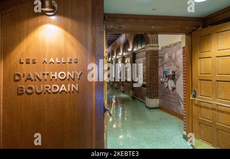 Les Halles D'Anthony Bourdain storia della vita presso l'Istituto culinario d'America a Hyde Park NY Foto Stock