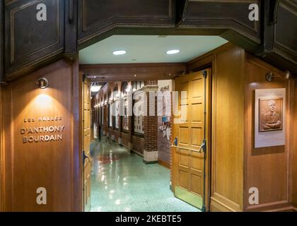 Les Halles D'Anthony Bourdain storia della vita presso l'Istituto culinario d'America a Hyde Park NY Foto Stock