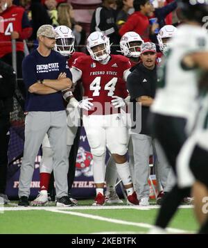 5 novembre 2022 - in una partita tra i Fresno state Bulldogs e le Hawaii Rainbow Warriors al Valley Children's Stadium di Fresno, CA - Michael Sullivan/CSM Foto Stock