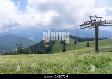 Europa, Germania, Germania meridionale, Baden-Württemberg, Foresta Nera, Funivia per Belchen nella Foresta Nera meridionale Foto Stock