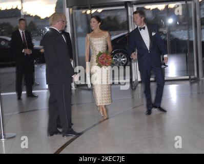 Copenaghen /Danimarca .il principe ereditario Frederik e la principessa ereditaria Mary arrivano alla cerimonia di premiazione della cultura di Pricness mary e del principe Frederik ad Operhus il 14 settembre 2008 (FOTO DI Francis Joseph Dean/Dean Pictures) Foto Stock