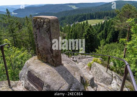 Europa, Germania, Germania meridionale, Baden-Wuerttemberg, Foresta Nera, Vista da Karlstein sulla Foresta Nera centrale Foto Stock