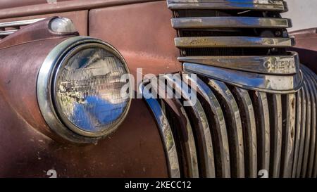 Chevrolet pickup costruito tra il 1941 e il 1947 a Capestang. Foto Stock