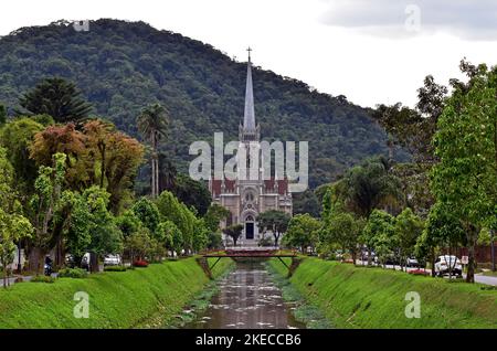 PETROPOLIS, RIO DE JANEIRO, BRASILE - 28 ottobre 2022: Cattedrale di San Pietro d'Alcantara Foto Stock