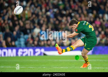 Leeds, Regno Unito. 11th novembre 2022. Durante la semifinale della Coppa del mondo di Rugby 2021 tra Australia e Nuova Zelanda a Elland Road, Leeds, venerdì 11th novembre 2022. (Credit: Trevor Wilkinson | NOTIZIE MI) Credit: NOTIZIE MI e sport /Alamy Live News Foto Stock