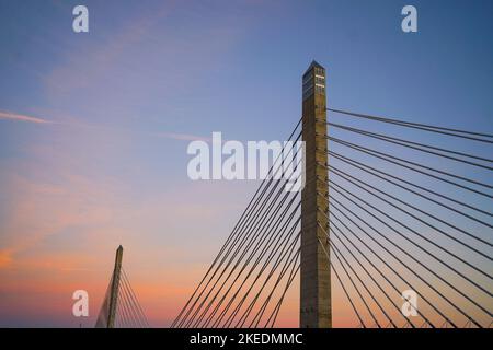 Penobscot Narrows Bridge Foto Stock