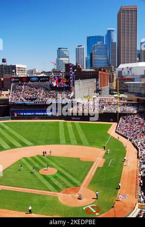 Campo di riferimento, sede dei Minnesota Twins del baseball Foto Stock