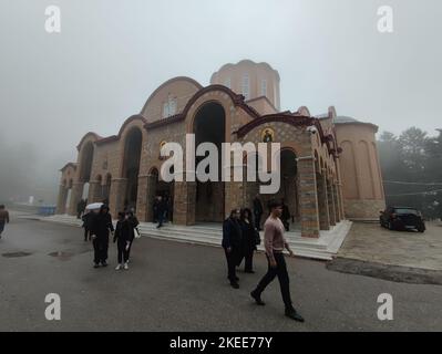 monastero di panagia sumela in veria, imathia, macedonia, grecia Foto Stock