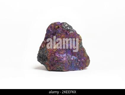 Campione di Peacock ore isolato su pietre Chakra di sfondo bianco Foto Stock