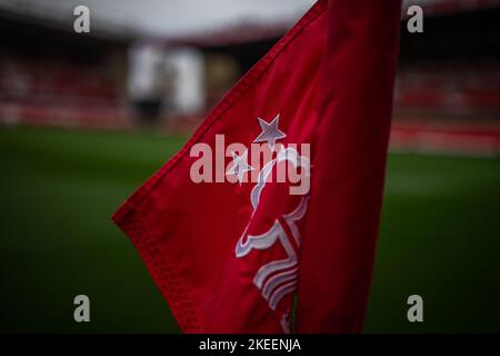 Nottingham, Regno Unito. 12th Nov 2022. Una visione generale del terreno urbano prima della partita della Premier League Nottingham Forest vs Crystal Palace a City Ground, Nottingham, Regno Unito, 12th novembre 2022 (Foto di Ritchie Sumpter/News Images) a Nottingham, Regno Unito il 11/12/2022. (Foto di Ritchie Sumpter/News Images/Sipa USA) Credit: Sipa USA/Alamy Live News Foto Stock