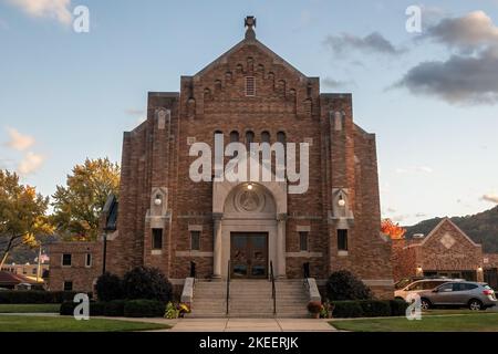 St Mary's Catholic Church in Broadway Street a Winona, Minnesota USA. Foto Stock