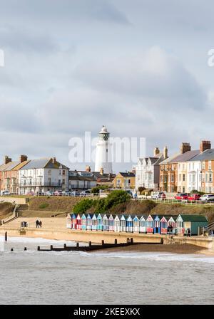 Faro di Southwold dal molo Suffolk 2022 Foto Stock