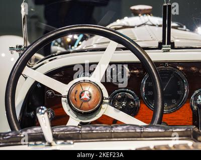 1928 Mercedes-Benz 27/170/225 PS Type SSK Sport-Zwesiter al Museo Mercedes-Benz. Foto Stock