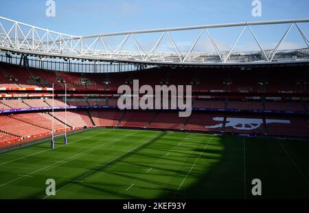 Una vista generale dell'Emirates Stadium, Londra. Data immagine: Sabato 12 novembre 2022. Foto Stock