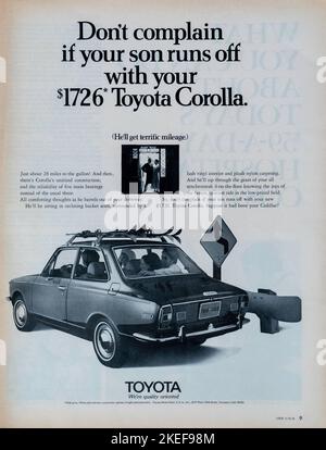 Vintage 10 Febbraio 1970 'Look' Magazine Advert, USA Foto Stock