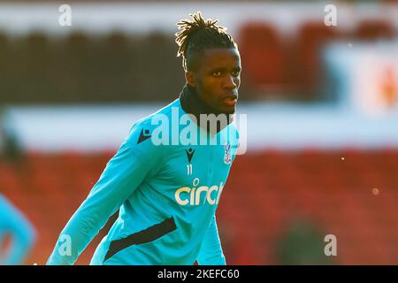 Nottingham, Regno Unito. Nottingham, Regno Unito. 12th Nov 2022. 12th novembre 2022; il City Ground, Nottingham, Nottinghamshire, Inghilterra; Premier League Football, Nottingham Forest contro Crystal Palace; Wilfried Zaha of Crystal Palace Credit: Action Plus Sports Images/Alamy Live News Credit: Action Plus Sports Images/Alamy Live News Foto Stock