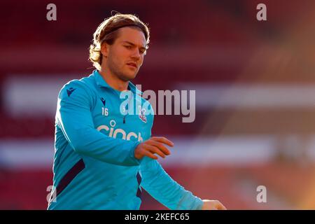 Nottingham, Regno Unito. Nottingham, Regno Unito. 12th Nov 2022. 12th novembre 2022; il City Ground, Nottingham, Nottinghamshire, Inghilterra; Premier League Football, Nottingham Forest contro Crystal Palace; Joachim Andersen di Crystal Palace Credit: Action Plus Sports Images/Alamy Live News Credit: Action Plus Sports Images/Alamy Live News Foto Stock