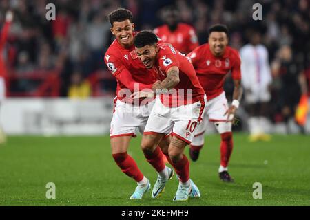 Nottingham, Regno Unito. Sabato 12th novembre 2022. Durante la partita della Premier League tra Nottingham Forest e Crystal Palace al City Ground, (Credit: Jon Hobley | MI News) Credit: MI News & Sport /Alamy Live News Foto Stock