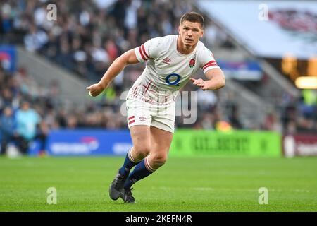 Owen Farrell of England durante l'incontro internazionale autunnale Inghilterra vs Giappone al Twickenham Stadium, Twickenham, Regno Unito, 12th novembre 2022 (Photo by Craig Thomas/News Images) Foto Stock