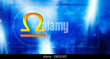 Segno astrologico della Bilancia zodiacale Foto Stock