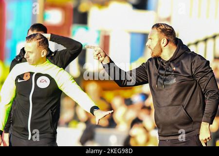 Cambridge sabato 12th novembre 2022. Durante la partita della Sky Bet League 1 tra Cambridge United e Bolton Wanderers al R Costings Abbey Stadium di Cambridge sabato 12th novembre 2022. Credit: MI News & Sport /Alamy Live News Foto Stock