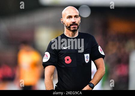 Cambridge sabato 12th novembre 2022. Durante la partita della Sky Bet League 1 tra Cambridge United e Bolton Wanderers al R Costings Abbey Stadium di Cambridge sabato 12th novembre 2022. Credit: MI News & Sport /Alamy Live News Foto Stock