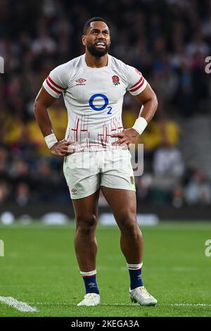 Joe Cokanasiga di Inghilterra durante l'autunno internazionale partita Inghilterra vs Giappone al Twickenham Stadium, Twickenham, Regno Unito. 12th Nov 2022. (Foto di Craig Thomas/News Images) in, il 11/12/2022. (Foto di Craig Thomas/News Images/Sipa USA) Credit: Sipa USA/Alamy Live News Foto Stock