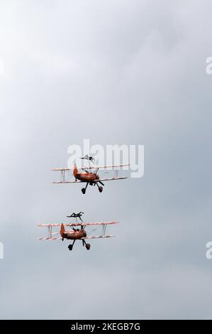 Breitling Wing-Walkers al Cosford Air Show, 2015. Foto Stock