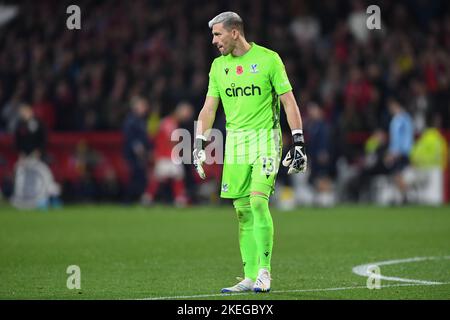 Nottingham, Regno Unito. Sabato 12th novembre 2022. Vicente Guaita di Crystal Palace durante la partita della Premier League tra Nottingham Forest e Crystal Palace presso il City Ground, (Credit: Jon Hobley | MI News) Credit: MI News & Sport /Alamy Live News Foto Stock