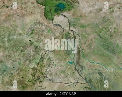 Extreme-Nord, regione del Camerun. Mappa satellitare ad alta risoluzione Foto Stock