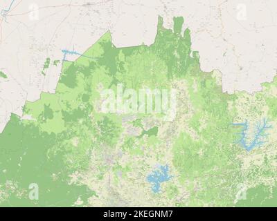 Nord-Ouest, regione del Camerun. Aprire la mappa stradale Foto Stock
